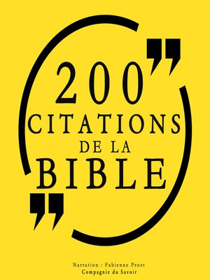 cover image of 200 citations de la Bible
